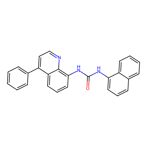 1-Naphthalen-1-yl-3-(4-phenylquinolin-8-yl)urea structure