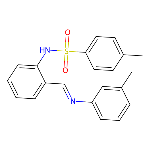 4-methyl-N-(2-{(E)-[(3-methylphenyl)imino]methyl}phenyl)benzenesulfonamide structure