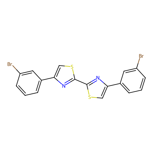 4,4'-Bis(3-bromophenyl)-2,2'-bithiazole structure