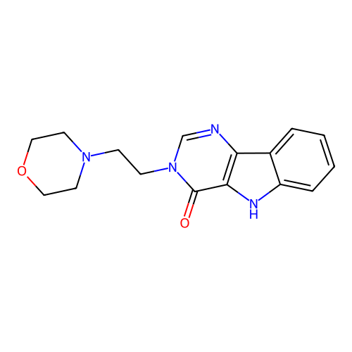 3-(2-morpholin-4-ylethyl)-5H-pyrimido[5,4-b]indol-4-one structure