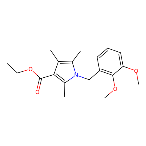 ethyl 1-(2,3-dimethoxybenzyl)-2,4,5-trimethyl-1H-pyrrole-3-carboxylate structure