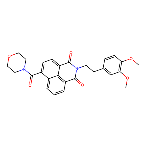 2-[2-(3,4-dimethoxyphenyl)ethyl]-6-(morpholin-4-ylcarbonyl)-1H-benzo[de]isoquinoline-1,3(2H)-dione structure