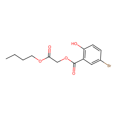 2-Butoxy-2-oxoethyl 5-bromo-2-hydroxybenzoate structure