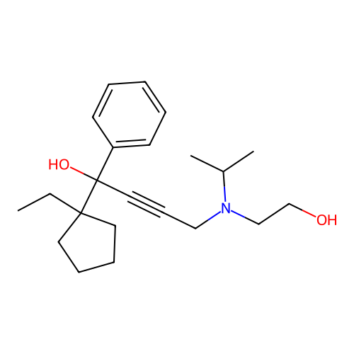 1-(1-ethylcyclopentyl)-4-((2-hydroxyethyl)(isopropyl)amino)-1-phenylbut-2-yn-1-ol structure