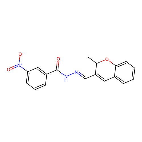 N'-[(E)-(2-methyl-2H-chromen-3-yl)methylidene]-3-nitrobenzohydrazide structure