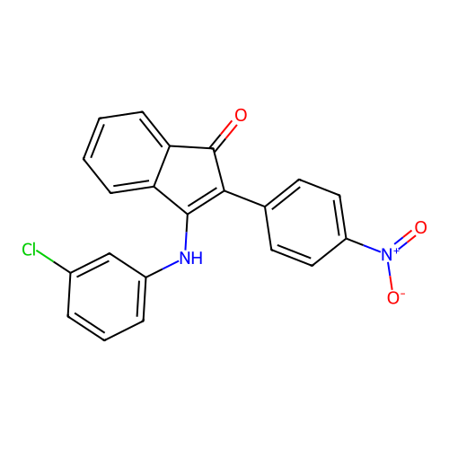 (1Z)-1-[(3-chlorophenyl)imino]-2-(4-nitrophenyl)-1H-inden-3-ol structure