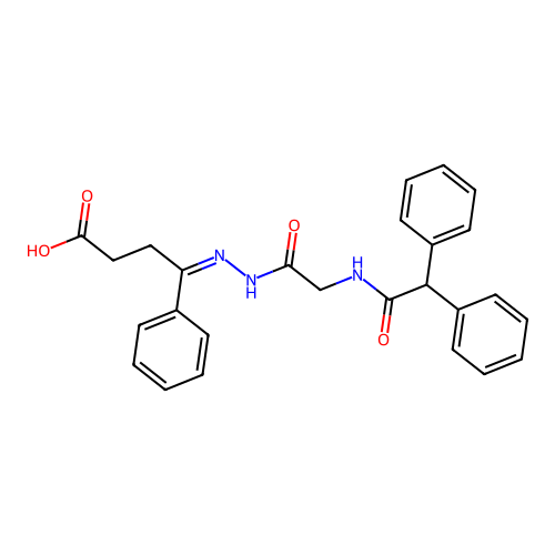 4-[(2-Diphenylacetylamino-acetyl)-hydrazono]-4-phenyl-butyric acid structure