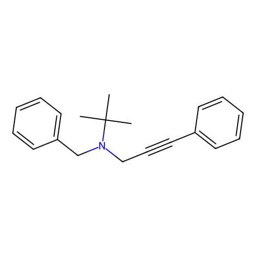 N-benzyl-N-tert-butyl-3-phenylprop-2-yn-1-amine structure