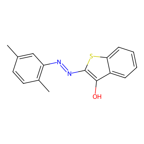 (Z)-2-(2-(2,5-dimethylphenyl)hydrazono)benzo[b]thiophen-3(2H)-one structure