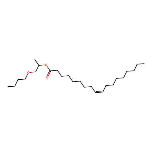 1-butoxypropan-2-yl (Z)-octadec-9-enoate structure