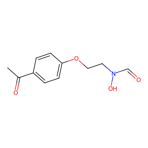 N-[2-(4-acetylphenoxy)ethyl]-N-hydroxyformamide structure