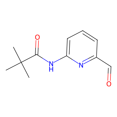 N-(6-formylpyridin-2-yl)-2,2-dimethylpropanamide structure