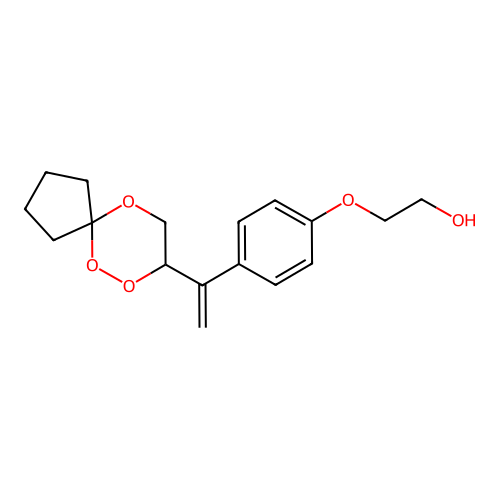 Ethanol, 2-[4-[1-(6,7,10-trioxaspiro[4.5]dec-8-yl)ethenyl]phenoxy]- structure