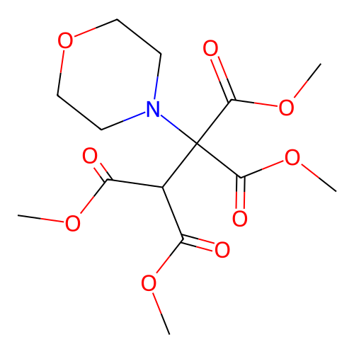 Ethane-1,1,2,2-tetracarboxylic acid, 1-(4-morpholyl)-, tetramethyl ester structure