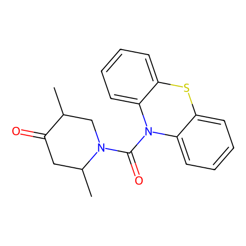 2,5-Dimethyl-1-(phenothiazine-10-carbonyl)piperidin-4-one structure