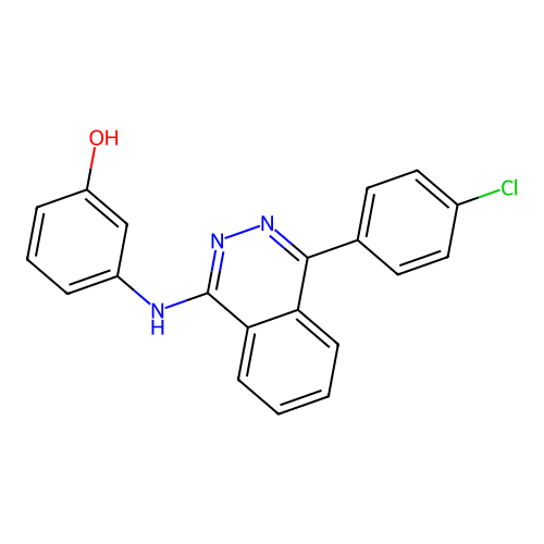3-{[4-(4-Chlorophenyl)phthalazin-1-yl]amino}phenol structure