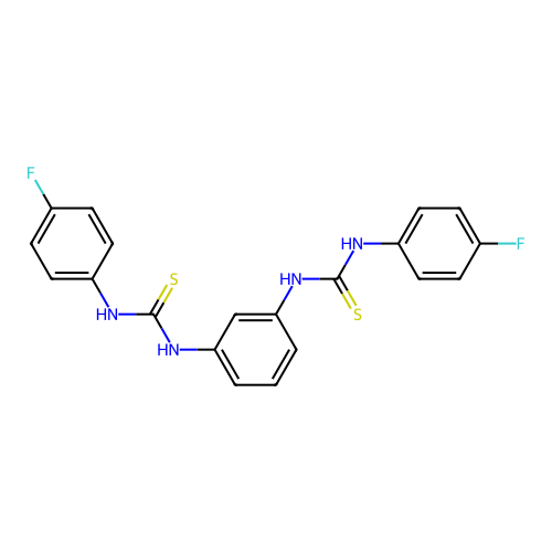 1,1'-(1,3-Phenylene)bis(3-(4-fluorophenyl)thiourea) structure
