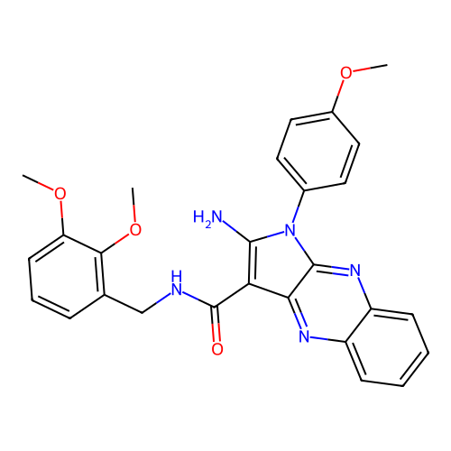 2-amino-N-(2,3-dimethoxybenzyl)-1-(4-methoxyphenyl)-1H-pyrrolo[2,3-b]quinoxaline-3-carboxamide structure