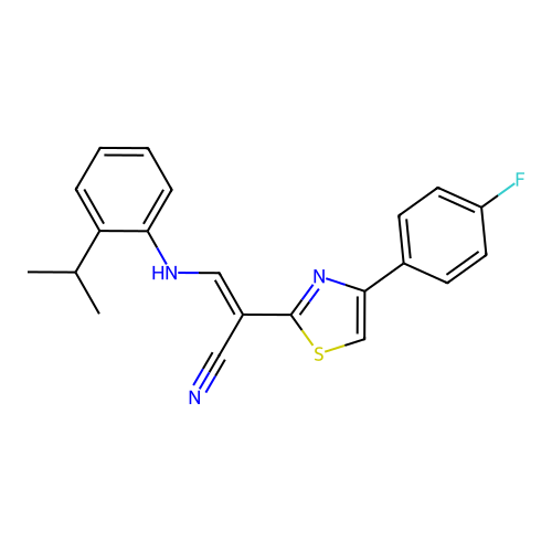C21H18FN3S structure