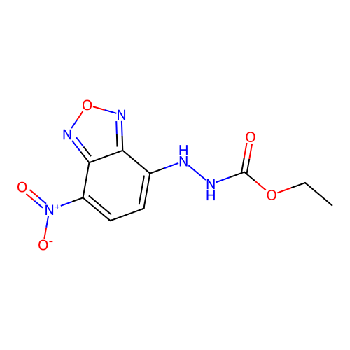 Ethyl 2-(7-nitro-2,1,3-benzoxadiazol-4-yl)hydrazine-1-carboxylate structure