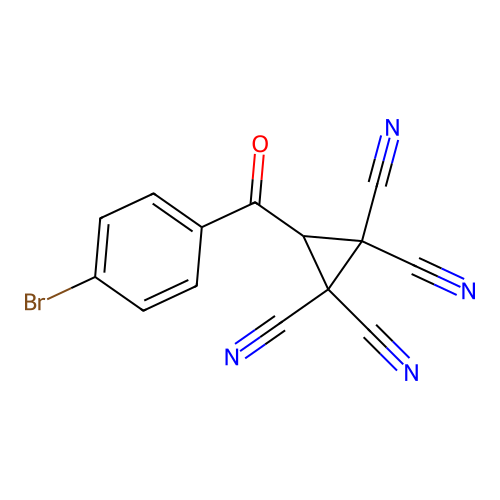 3-(4-Bromobenzoyl)cyclopropane-1,1,2,2-tetracarbonitrile structure