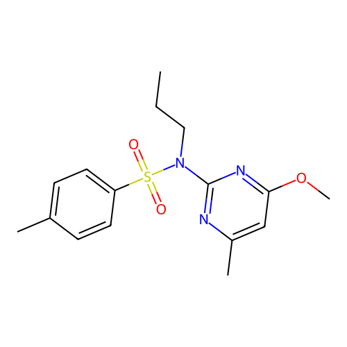 N-(4-methoxy-6-methylpyrimidin-2-yl)-4-methyl-N-propylbenzenesulfonamide structure