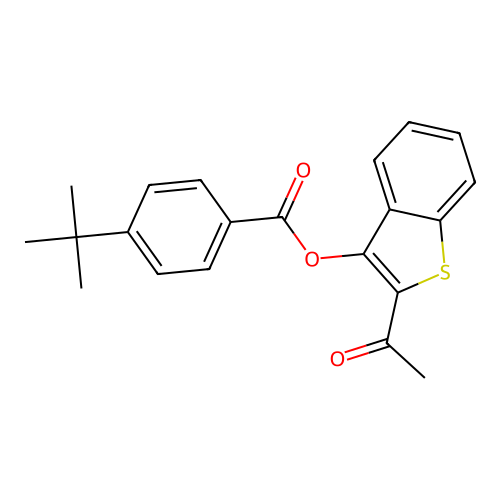 2-Acetyl-1-benzothiophen-3-yl 4-tert-butylbenzoate structure
