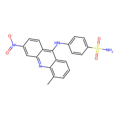 4-[(5-Methyl-3-nitroacridin-9-yl)amino]benzenesulfonamide structure