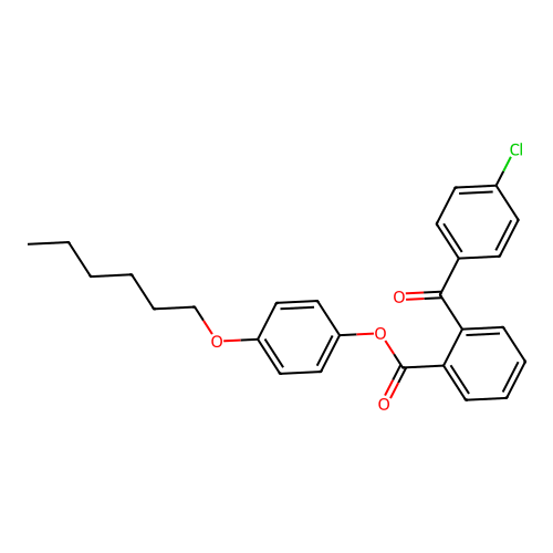 4-(Hexyloxy)phenyl 2-[(4-chlorophenyl)carbonyl]benzoate structure