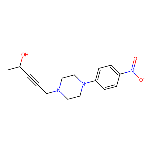 5-[4-(4-Nitrophenyl)piperazin-1-yl]pent-3-yn-2-ol structure