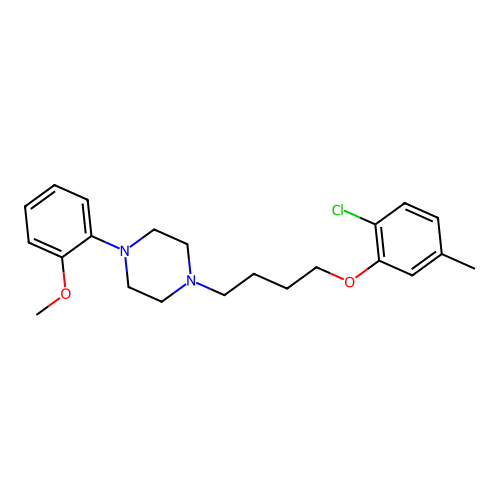 1-[4-(2-Chloro-5-methylphenoxy)butyl]-4-(2-methoxyphenyl)piperazine structure