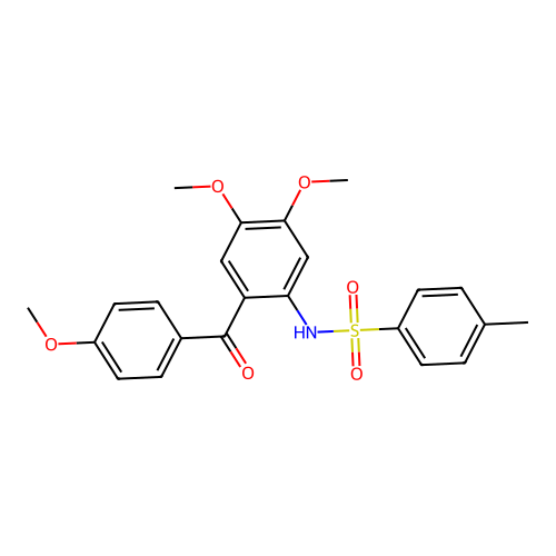 N-(4,5-dimethoxy-2-(4-methoxybenzoyl)phenyl)-4-methylbenzenesulfonamide structure