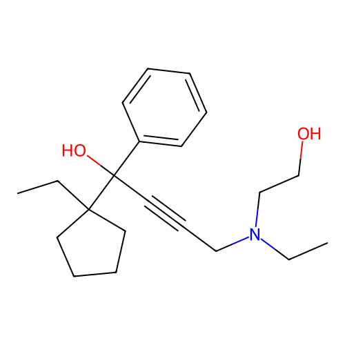 1-(1-Ethylcyclopentyl)-4-[ethyl(2-hydroxyethyl)amino]-1-phenylbut-2-yn-1-ol structure