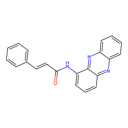 (2E)-N-(phenazin-1-yl)-3-phenylprop-2-enamide structure