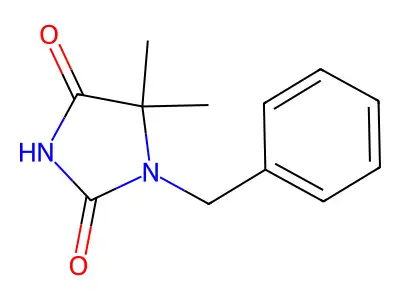 3-Benzyl-2,5-dioxo-4,4-dimethylimidazolidine structure