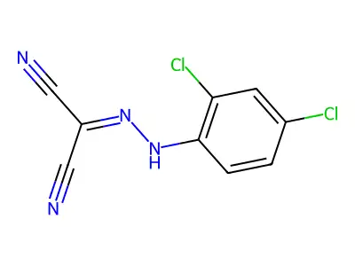 Propanedinitrile, ((2,4-dichlorophenyl)hydrazono)- structure