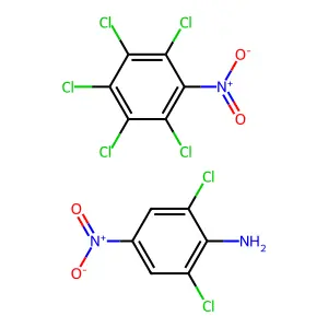 2,6-Dichloro-4-nitroaniline; 1,2,3,4,5-pentachloro-6-nitrobenzene structure