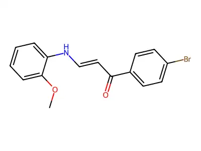 1-(4-Bromophenyl)-3-(2-methoxyanilino)prop-2-en-1-one structure