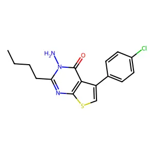 3-Amino-2-butyl-5-(4-chlorophenyl)thieno[2,3-d]pyrimidin-4-one structure