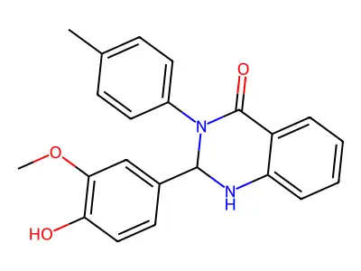 2-(4-Hydroxy-3-methoxyphenyl)-3-(4-methylphenyl)-1,2-dihydroquinazolin-4-one structure