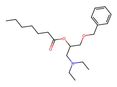 1-(Benzyloxy)-3-(diethylamino)propan-2-YL heptanoate structure