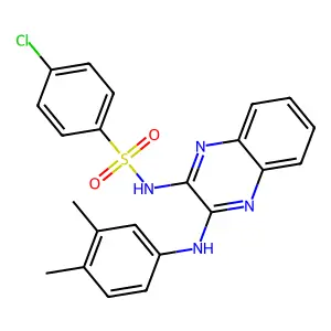 4-chloro-N-[3-(3,4-dimethylanilino)quinoxalin-2-yl]benzenesulfonamide structure