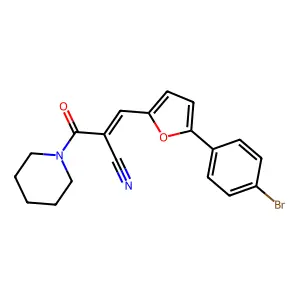 3-[5-(4-Bromophenyl)-2-furyl]-2-(1-piperidinylcarbonyl)acrylonitrile structure