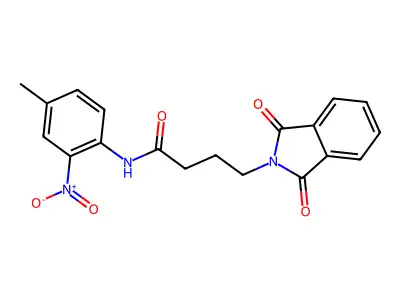 4-(1,3-dioxoisoindol-2-yl)-N-(4-methyl-2-nitrophenyl)butanamide structure