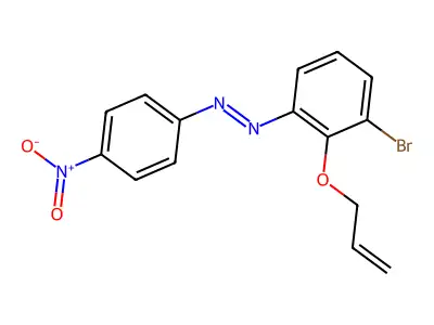 (E)-1-(2-(allyloxy)-3-bromophenyl)-2-(4-nitrophenyl)diazene structure