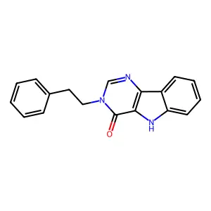 3-phenethyl-3H-pyrimido[5,4-b]indol-4(5H)-one structure