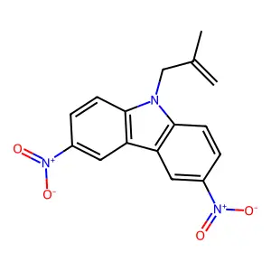9-(2-Methylprop-2-enyl)-3,6-dinitrocarbazole structure