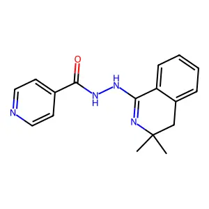 N'-(3,3-dimethyl-4H-isoquinolin-1-yl)pyridine-4-carbohydrazide structure