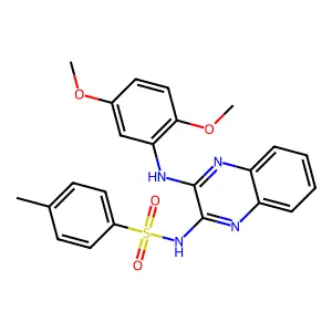 N-[3-(2,5-dimethoxyanilino)quinoxalin-2-yl]-4-methylbenzenesulfonamide structure
