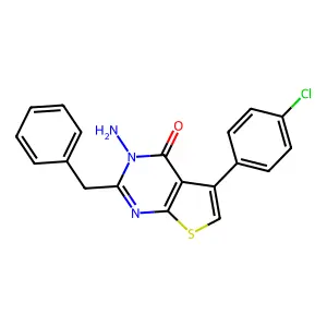 3-amino-2-benzyl-5-(4-chlorophenyl)thieno[2,3-d]pyrimidin-4(3H)-one structure